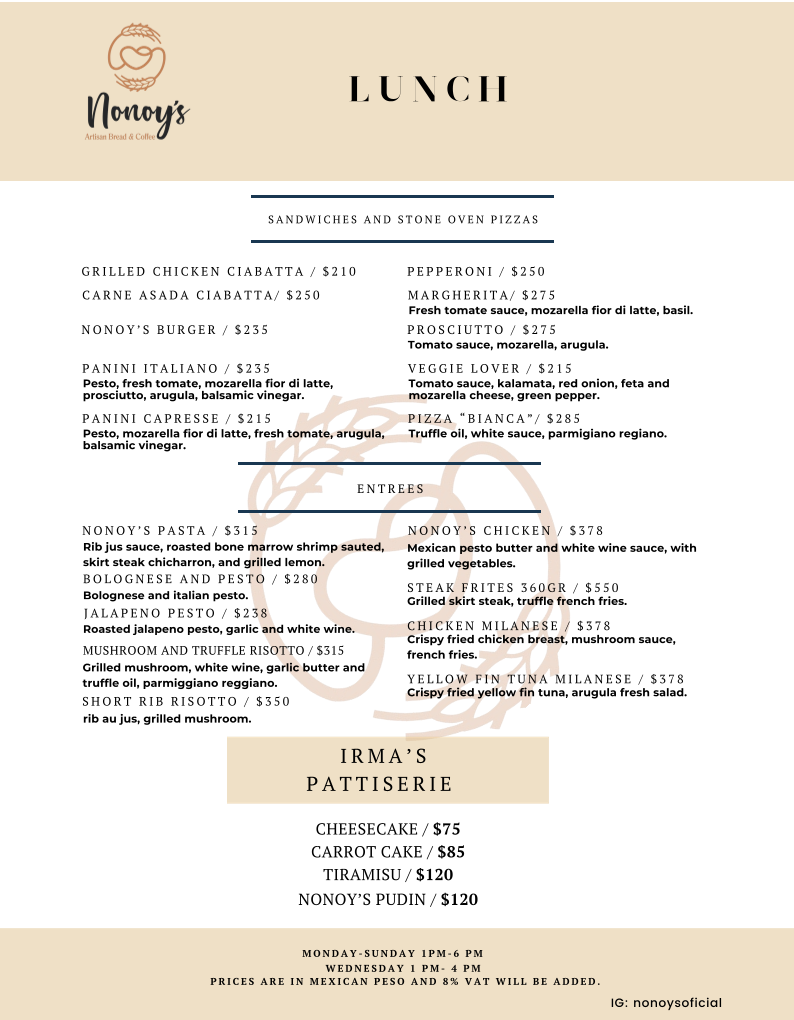 Menu Nonoy´s Artisan Bread & Coffee-2