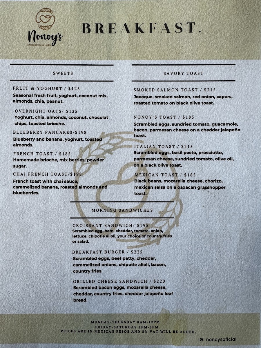 Menu Nonoy´s Artisan Bread & Coffee-7