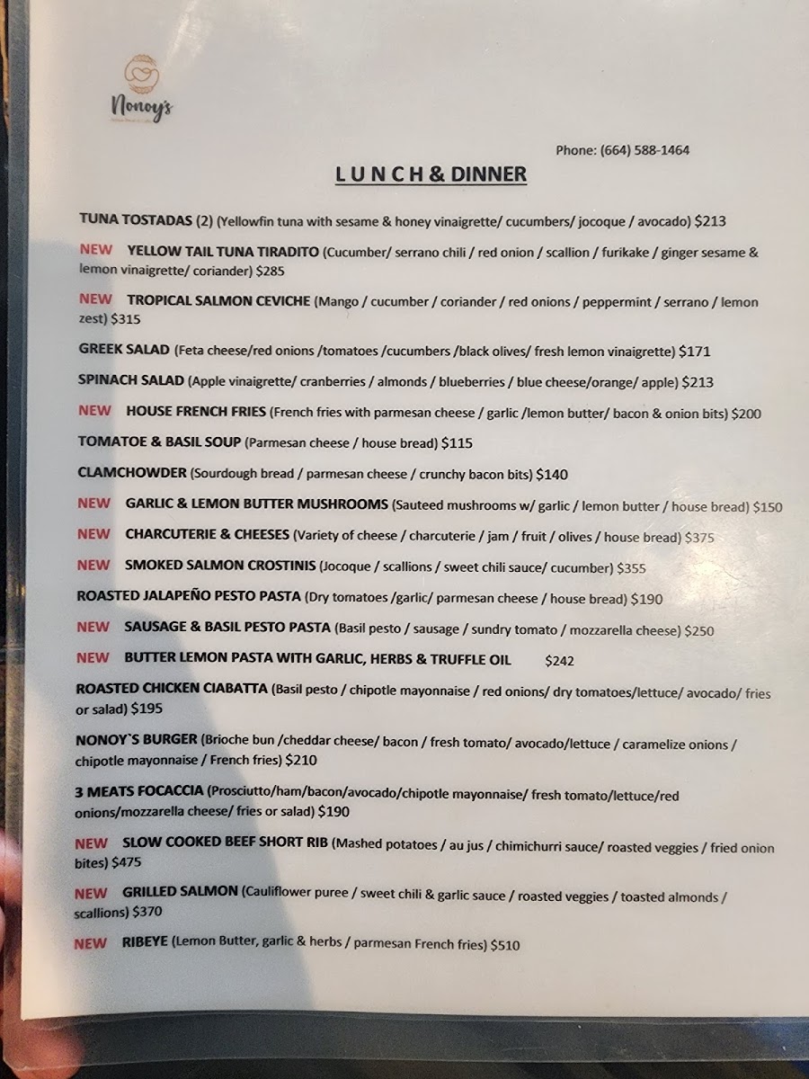 Menu Nonoy´s Artisan Bread & Coffee-9